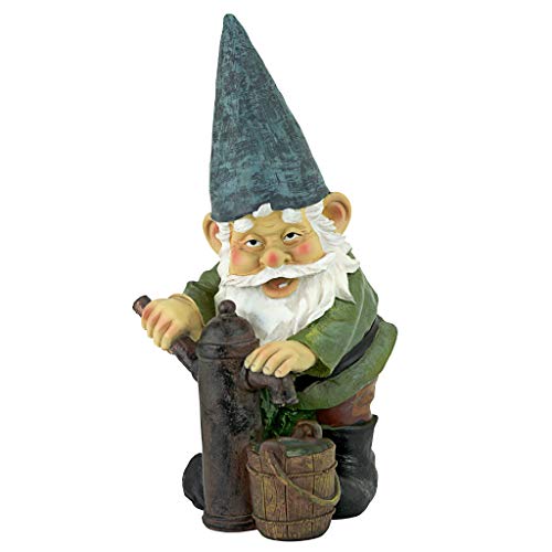 Design Toscano Garden Gnome Statue - Pompa Acqua Pete Garden Gnome - Prato Gnome
