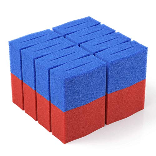 16 Filtri Di Ricambio In Spugna Per Oase Biotec 18 + Screenmatic | Set 8 X Blu 8 X Rosso – Spugne Di Ricambio Per Laghetto Koi | Pezzi Di Ricambio Fil