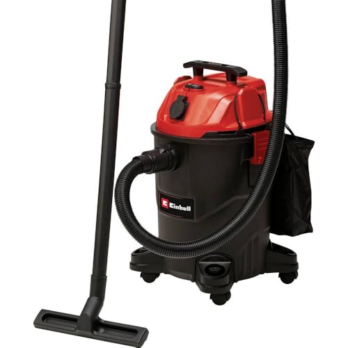 Einhell Tc-Vc 1825 A - Aspiratore A Secco Umido (1.250 Watt, Potenza Di Aspirazione 180 Mbar, Presa Automatica, Contenitore Di Raccolta Da 25 L, Manig