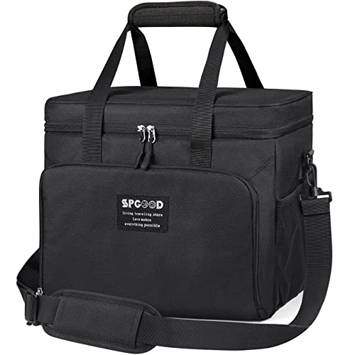 Spgood Borsa Termica Da 30L,Borsa Termica Da Picnic,Grande Isolata,Pieghevole,Borsa Per Il Congelatore,Borsa Termica Per Il Pranzo,Borsa Per La Spesa 