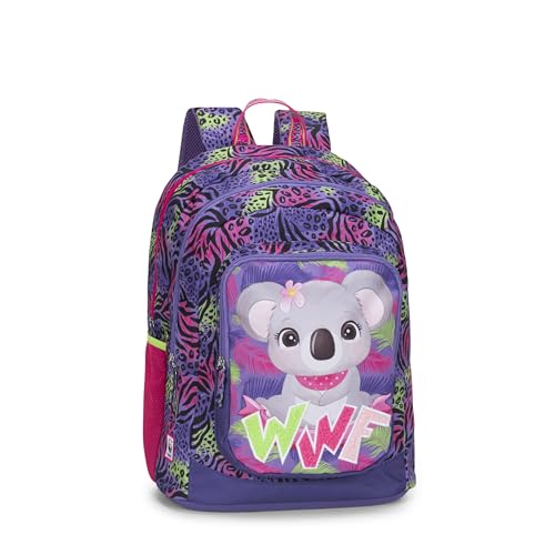 Franco Cosimo Panini Wwf - Zaino Scuola Ufficiale Wwf, 2 Ampi Vani, 1 Tasca Frontale, 2 Tasche Laterali N Rete, Spallacci Imbottiti, Retro E Fondo Ter