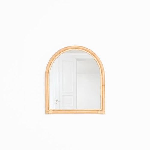 Wabi Home - Specchio Nunu | Realizzato In Rattan | 55 X 48 X 3 Cm