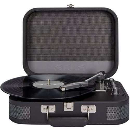 Aiwa Vpx-1951/Tn Giradischi Vintage Portatile Con Valigetta In Pelle Sintetica, Bluetooth Bidirezionale, Lettore Mp3 E Registratore Usb - Design Retrò