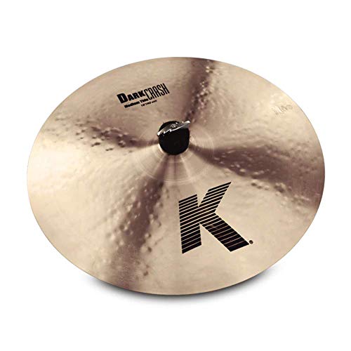 Zildjian - K0913-16" K Dark Crash Medium Thin, Piatto Crash Per Batteria Da 16'' Scuro E Caldo, Peso Medio, Finitura Tradizionale
