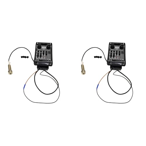 Greohnmpaw 2X Pickup Per Chitarra Prefix Plus-T Preamplificatore Integrato Matrix Pickup Acustico Eq Equalizzatore Con Accordatore Soft Piezo