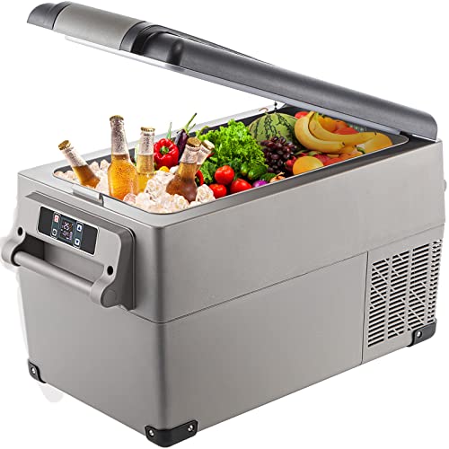 Vevor Frigorifero Termoelettrico Portatile 35L, Frigorifero Da Viaggio Per Auto, Mini Frigorifero Per Auto, Mini Frigorifero Per Bevande Con Lcd