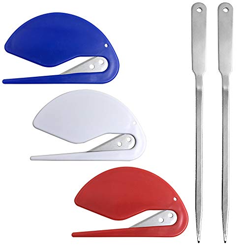 Yucool - Tagliacarte In Acciaio Inox, Confezione Da 5 Pezzi, 2 Tipi