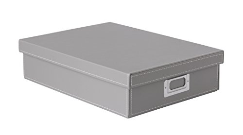 Osco Grypua4Box A4 Faux Leather Box - Grey