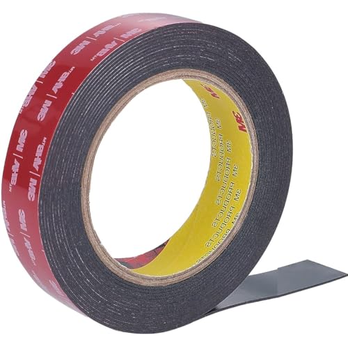 Canopus Professionale Biadesivo Extra Forte Per Esterno, Interno, Nero 5952 (19 Mm X 3Metri), Impermeabile Nastro Biadesivo, Nastro Di Fissaggio Di Ta