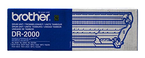 Brother Dr2000 Tamburo Originale Per Stampanti Dcp-7010, Dcp-7020, Fax-2820, Hl-2030, Hl-2050, Hl-2070N, Capacità Fino A 12000 Pagine, Non Contiene To