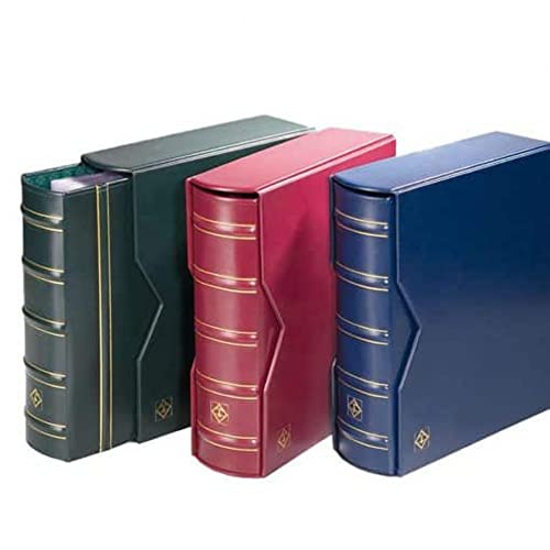 Leuchtturm 301654 Album Per Monete Optima - Raccoglitore Ad Anelli Dal Design Classico Gigant - Incluso Astuccio - Rosso