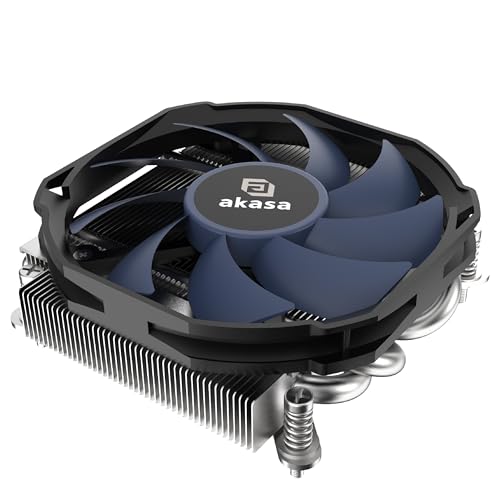 Akasa Alucia H4I, Intel Lga1700/1200/115X Compatible, 4-Copper Heatpipes With Ball Bearing Cpu Cooler, 92 Mm Fan, Massimo 3600 Rpm Speed, Low-Noise Co
