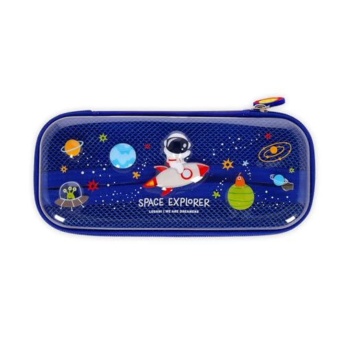 Legami - Astuccio Wonderwow, Tema Space, 2 Scomparti E Portapenne Interno, Scomparto Interno Con Tessuto A Rete, Chiusura A Zip, 23X11X5 Cm