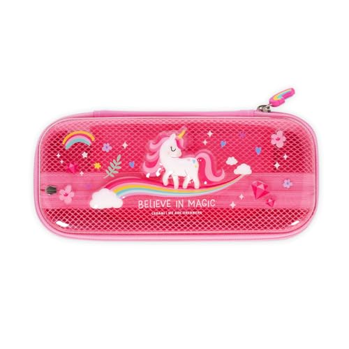 Legami - Astuccio Wonderwow, Tema Unicorn, 2 Scomparti E Portapenne Interno, Scomparto Interno Con Tessuto A Rete, Chiusura A Zip, 23X11X5 Cm