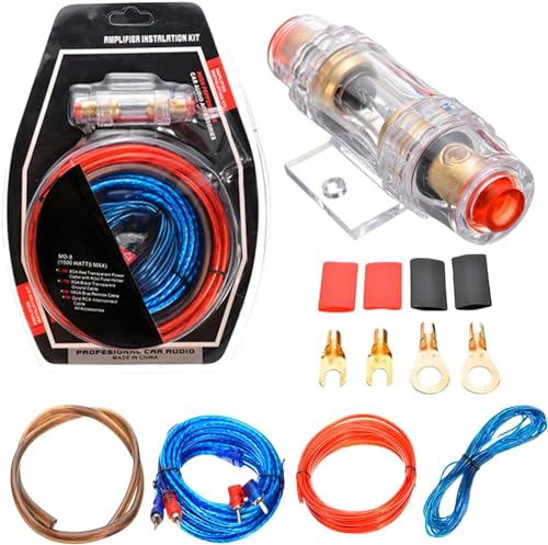 Sporway Set Di Cavi Per Amplificatori Auto 10 Ga, Subwoofer E Audio 1500 W