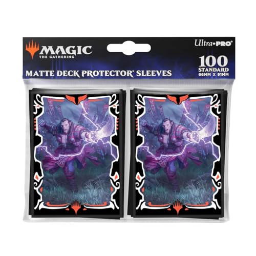 Ultra Pro - Tarkir Dragonstorm 100Ct Deck Protector Maniche Mardu Commander For Magic: The Gathering