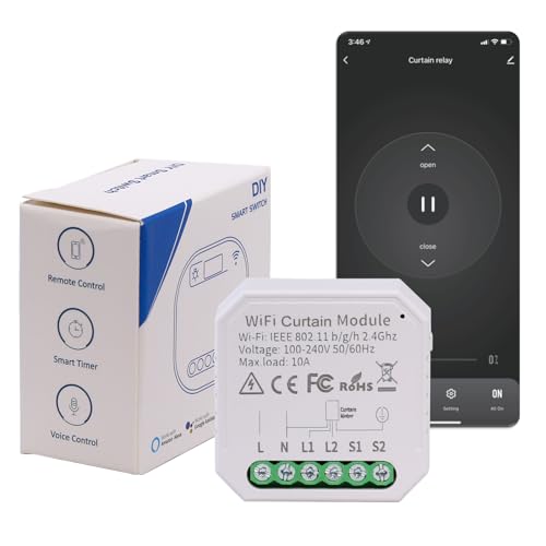 Modulo Wi-Fi Smart Per Tapparelle Con Telecomando Per Tapparelle, Calendario E Conto Alla Rovescia, Smart Life/Tuya Smart, Funziona Con Alexa/Google H