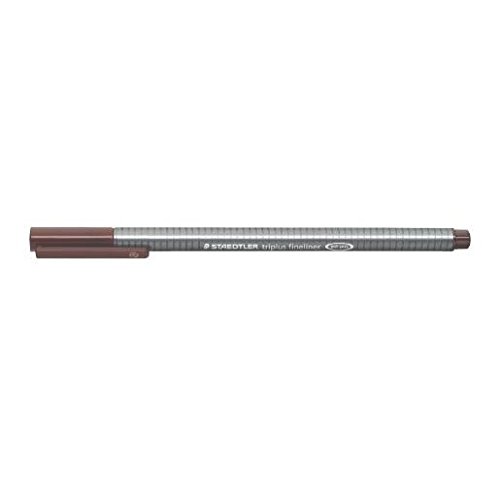 Staedtler – Set Di 3 Pennarelli Fineliner Triplus Tracciato 0,3 Mm Marrone Van-Dyke