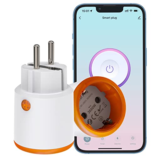 Phovolt Zigbee Smart Socket 16A, 3680W Alexa Smart Plug Con Misuratore Di Potenza, Controllo Vocale, Timer, Telecomando Dell'App Compatibile Con Alexa