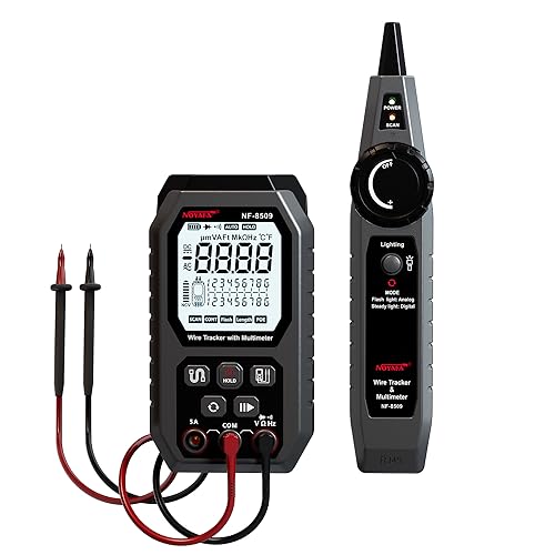 Noyafa 2-In-1 Tester Del Cavo Di Rete Digital Multimeter Tester, Tester Del Cavo Di Ethernet Tdr Con Test Di Tensione Poe & Port Lampeggiante, Lunghez