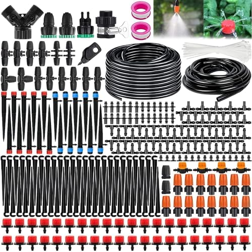 Kit Di Irrigazione A Goccia, 60M+20M Micro Drip Irrigation Kit Irrigazione Automatica Sprinkler Irrigazione Sistema Giardino Irrigazione Serra Sistema