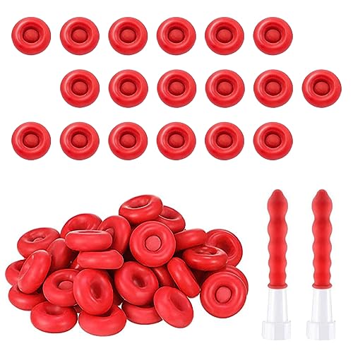 Utmach 40 Pezzi Tappi Di Calafatare In Lattice Rosso Tappi Di Tenuta Per Ugelli In Silicone Tappi Sigillanti Per Ugelli Per Calafataggio,Punte Per Car