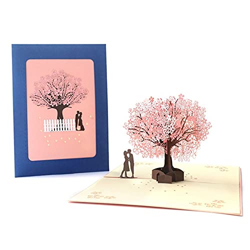 Biglietto Romantico 3D, 3D Pop Up Romatico Regalo Carta, Biglietto D'Auguri Matrimonio Carta, Biglietto Di Auguri Pop-Up 3D, Biglietto Anniversario, B