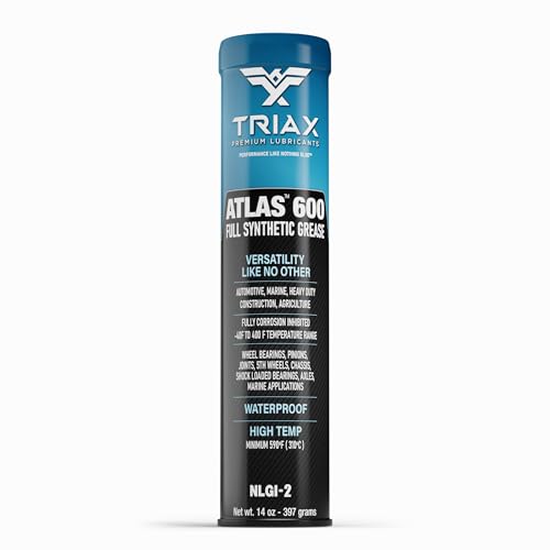 Triax Atlas 600 Grasso Sintetico Blu – Nlgi 2, Alte Temperature >204°C, Impermeabile, Adesivo, Speciale Per Cuscinetti A Sfera, Nautico, Resistente Al