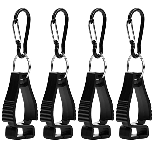 Nivofu 4 Pezzi Porta Guanti Clips, Clips Per Guanti Da Lavoro, Guanti Clip Grabbers Con Moschettone In Metallo, Porta Guantis, Clips Di Sicurezza, Sup