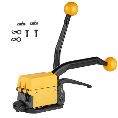 Vevor Tendireggia In Acciaio Per Larghezza 1/2"-3/4", 3 In 1 (Tenditore, Piegatore, Taglierino) Reggiatrice Manuale Per Imballaggio Di Nastri Macchina