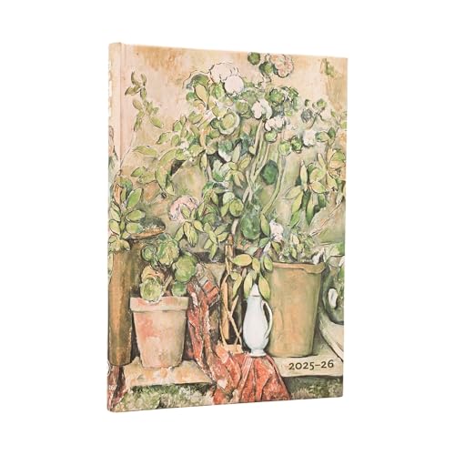 Paperblanks | 2026 Vasi Di Terracotta E Fiori, Cezanne | Vasi Di Terracotta E Fiori, Cezanne | 18 Mesi | Midi | Orizzontale | Chiusura Con Fascia Elas