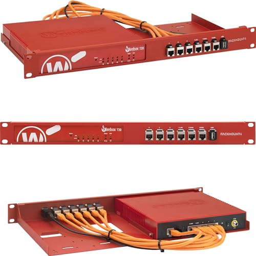 Watchguard Firewall Industrial Rack Mount - Mensola Rack 1U Per Server Con Cavo E Accoppiatore Schermati Frontali Di Facile Accesso, Correttamente Ven