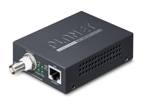 Planet 1-Port 10/100Tx Ethernet Over Coaxial Long Reach Ethernet, W127112209 (Coaxial Long Reach Ethernet Extender(Up To 2000 Meters Coassiale Cavo, M