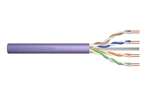 Digitus – Coppia Di Cavi Di Installazione Twisted Pair Cat 6, Colore: Viola, 305 M