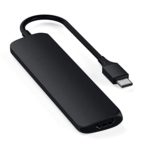Satechi Adattatore Sottile Usb-C Multi-Porta 4K/Hdmi/Usb-A Hub Per Ipad Pro/Macbook Blk