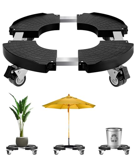 Sottovaso Con Ruote Base Con Ruote,Ø 41-58Cm, Con Ruote A 360°, Utilizzato Per Vasi Da Giardino Domestico, Secchi, Rastrelliere, Bidoni Della Spazzatu
