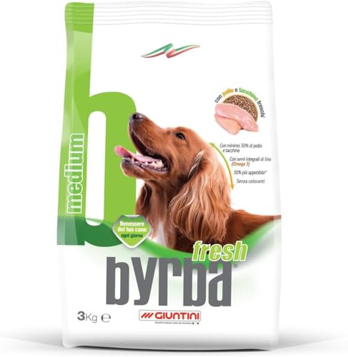 Byrba Fresh Dog Medium Crocchette Con Pollo E Tacchino 3Kg