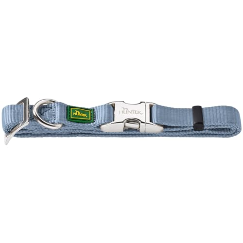 Hunter Vario-Basic - Collare In Alluminio Resistente, Taglia: L, Colore: Blu Fumo