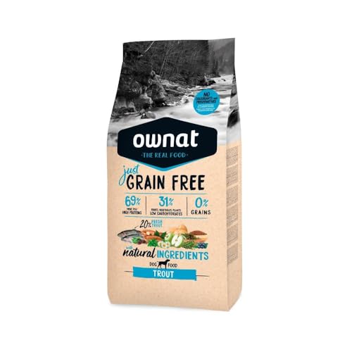 Ownat Cibo Per Cani Da Trota Senza Cereali Free Grain (14 Kg) Cani Con Ingredienti Naturali Senza Conservanti E Coloranti, Cibo Ad Alto Contenuto Di P