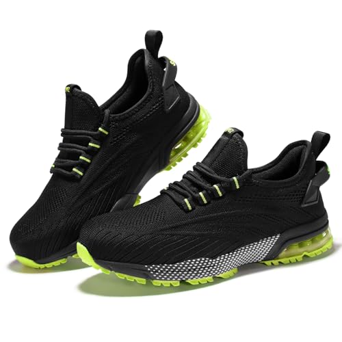 Spiez Scarpe Antinfortunistiche Uomo Donna, Punta Composita Con Ammortizzatore Ad Aria, Scarpe Da Lavoro Leggere E Antiscivolo Traspiranti Nero Blu/Ne