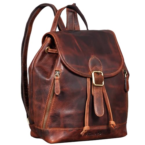 Stilord 'Allison' Zaino Elegante Donna Pelle Daypack Vintage Backpack Zainetto Borsa A Tracolla Pratico Elegante Borsa Da Viaggio Zaino Da Lavoro In C
