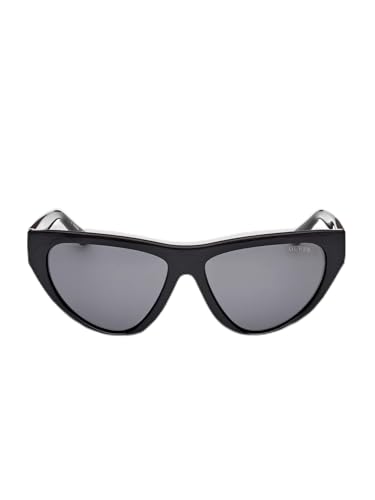 Guess Women Gu0015201A57 Sunglass, Occhiali Donna, Nero Lucido, 57