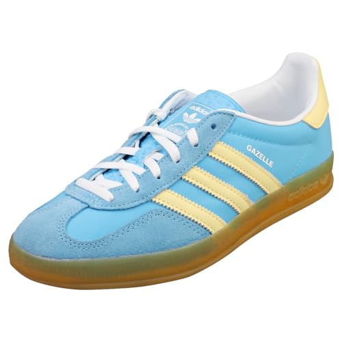 Adidas Gazelle Indoor Woman (Semi Blue Burst/Almost Yellow, Sistema Taglie Calzature Eu, Adulto, Donna, Numeri, Medio, 38.5), Semi Blue Burst Almost Y