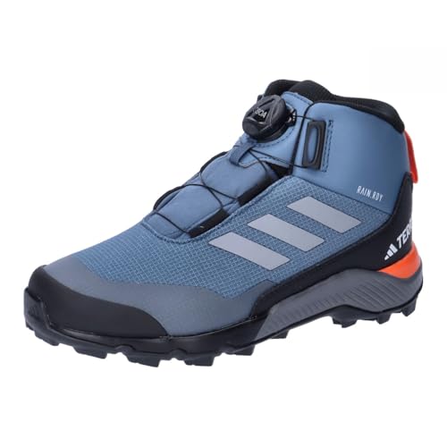 Adidas Terrex Winter Mid Boa Rain.Rdy Hiking Shoes, Scarpe Da Trekking Unisex-Adulto, Wonder Steel/Grey/Semi Impact Orange, 33 Eu