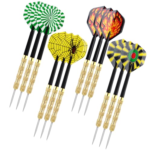 12 Pezzi Freccette In Metallo Freccette Professionali Freccette Punta Acciaio Freccette Steel Professionali Set Di Darts Per Principianti Alberi Di Da