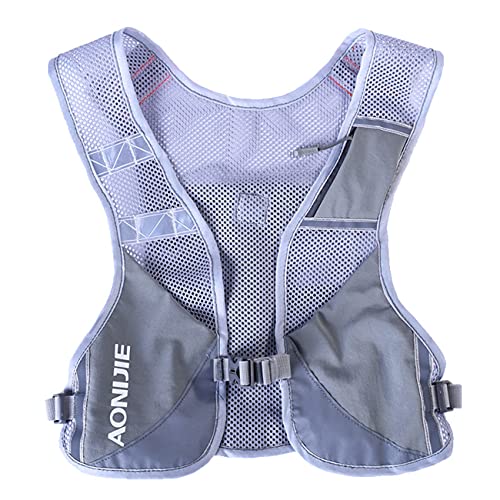 Super Leggero Zaino Trail Running Uomo Donna Gilet Running Bambino Zaino Idratazione Running Zainetto (Grigio)