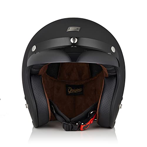 Origine Casco Jet Moto Aperto Casco Scooter Ece Omologato Con Visiera Parasole (Star Titanium Black,Xl)