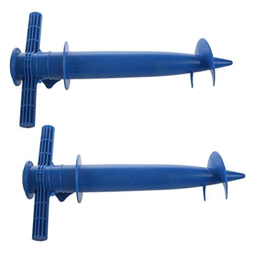 Carlgelrag 2X All'Aperto Porta-Ombrellone Da Spiaggia Spike Da Pesca Patio Parasol Ground Anchor Gear Spikes Cavalletto Da Pesca Nel Plastica Auger Ho