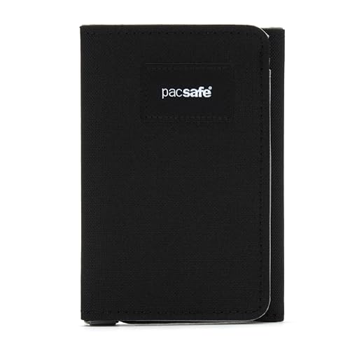 Pacsafe Rfidsafe Rfid Blocking Trifold Portafoglio, Jet Black, Taglia Unica, Rfidsafe Rfid Blocco Trifold Portafoglio