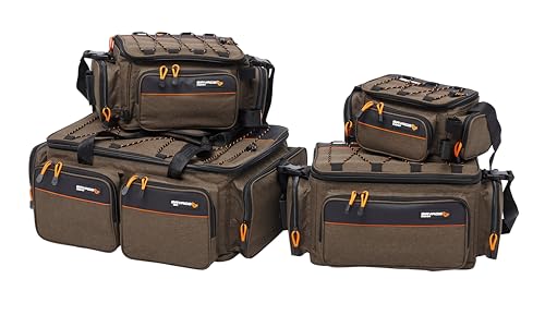 Savage Gear System Box Bag - Borsa A Tracolla Leggera Per I Pescatori Mobili - Include 3 Scatole Per Esche, Custodia Protetta Dai Raggi Uv, Ideale Per